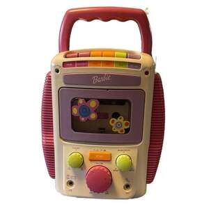 Vintage 2001 Barbie Sing-A-Long Karaoke Cassette Player Machine BE-477